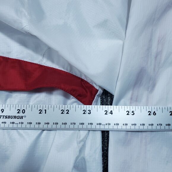 White Atlanta Falcons Rain Jacket Size XL NFL Team Apparel Windbreaker - Picture 13 of 14